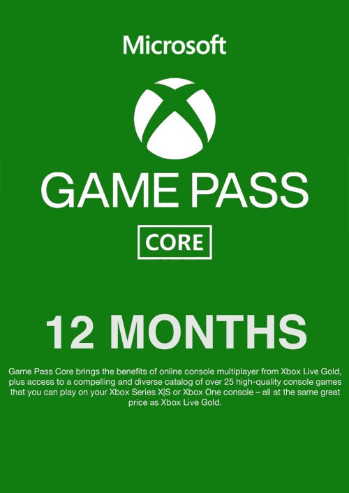 Microsoft Game Pass Core 12 Months – Europe Digital Code